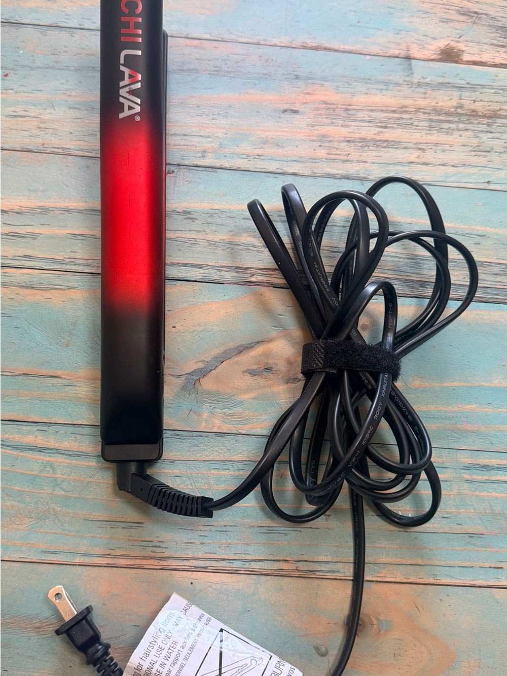 CHI LAVA Red and Black Hair Straightener - Smooth Styling